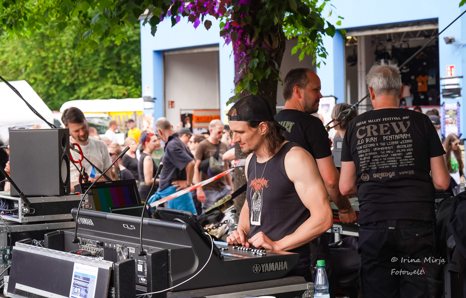 Tobe doing live sound at Freak Valley